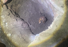 Hallan cráneo en excavación para poste de vigilancia en Pachuca